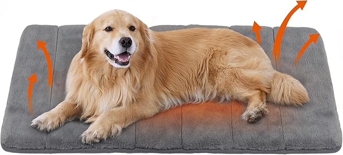 ZAKAPAWS Dog Crate Pad for X Large Dog - 41x27 Memory Foam Dog Bed, Washable & Anti-Slip Dog Bed Mat, Ultra Soft Kennel Pad for Dogs Cozy Sleeping Mat, Grey