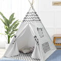 Ukadou Boys Teepee Tent for Kids Teepee Baby Teepees for Boys Girls Baby Kids Tent Indoor Tepee Grey Chevron Tepees Toddler Tent with Floor & Carry Case