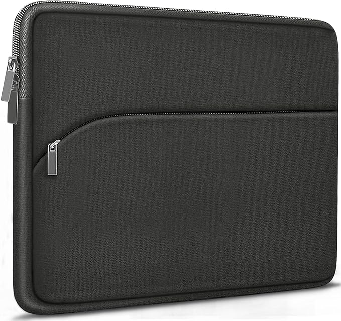 13.3 inch Laptop Sleeve, Portable Monitor Protective Laptop Case with Front Pocket Computer Bag Compatible with MacBook Air Pro 13.3 inch 14 inch, Dell, HP, Grey