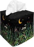 Tissue Box Cover Square Decorative Tissue Box Holder Cute Funny Cube Tissue Case Cover-Wildflowers Tissue Box Cover