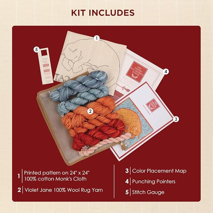 The Oxford Company Punch Needle Kit (Cat)