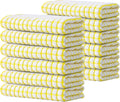 Kitinjoy Cotton 12 Pack Terry Kitchen Towels, 16 x 25 Inches Super Soft and Absorbent Dish Towels, Quick Drying Hand Towels for Kitchen Drying, Yellow