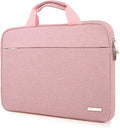 YXLILI Laptop Sleeve Case 15.6 Inch with Handle, Waterproof, Anti-Scratch, Shockproof Protective Computer Bag, Large Storage & Multi-Pocket Design-Pink