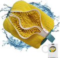 Shoe Washing Bag for Machine Wash Yellow – 2 Pairs Sneaker Laundry Mesh Bag, Large Durable Double Layer with 360° Zipper – Protect Shoes & Washing Machine