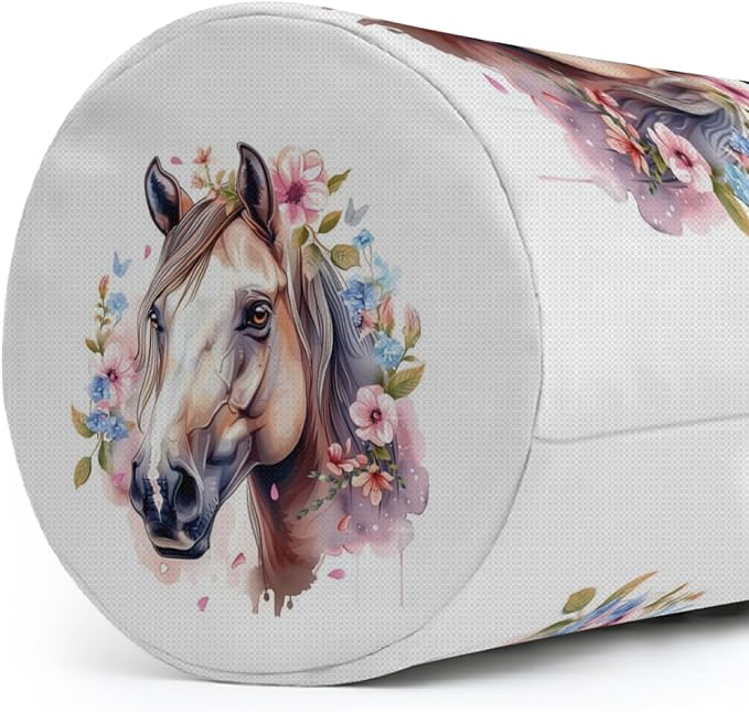 Laundry Basket Floral Horse Collapsible Laundry Hamper with Handles Clothes Storage Bin for Household Bedroom Bathroom College Dorms