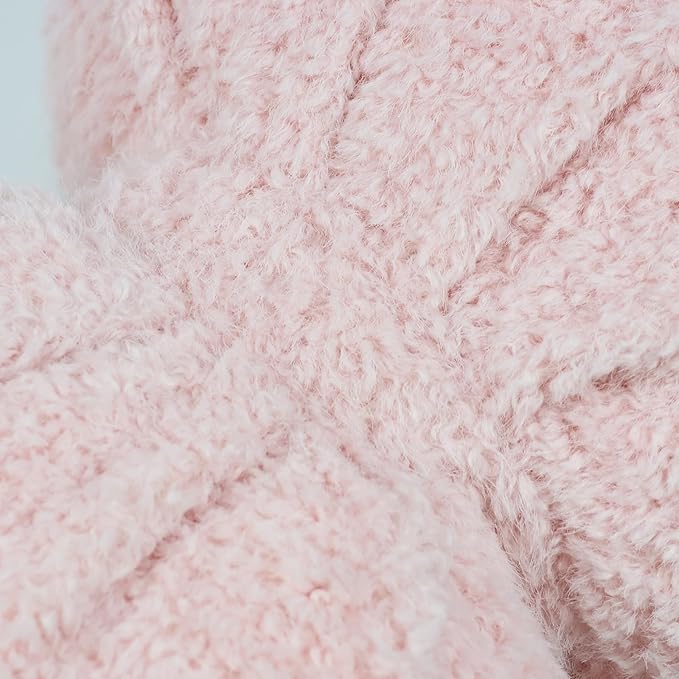VigorSpring Pink Bow Plush Pillow 15.7x13.7 Inch, Cute Bow Shaped Decorative Throw Pillow for Couch Bed Bedroom Living Room