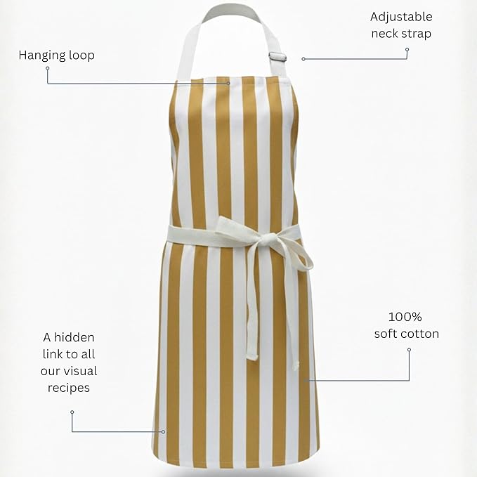 Tampoco Design Kids Apron – 100% Cotton, Adjustable & Machine Washable – for Baking, Cooking, and Crafts – Ages 5–11