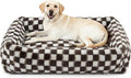 JOEJOY XL Dog Beds Large Sized Dog, Rectangle Washable Orthopedic Corduroy Fleece Pet Bed with Removable Zipper Cover, Cute Soft Calming Puppy Bed with Non Skid Bottom