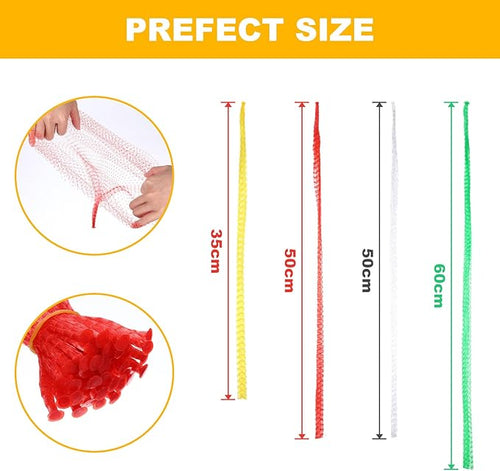 400 Pcs Reusable Mesh Produce Bags, Onion Fruits Net Bags and Seafood Boil Bag for Crab Clam Crawfish, Mesh Storage Bag for Grocery Shopping Storage of Fruits Vegetable Seafood Garden Produce,3 Sizes