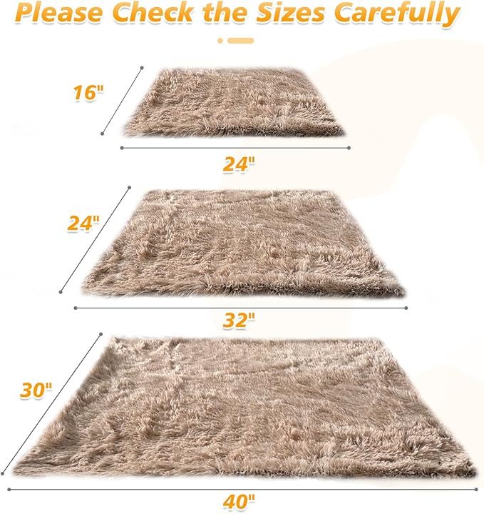 PJYuCien Fluffy Fleece Calming Pet Throw Blanket, Super Soft and Warm for Indoor Cats and Dogs, Medium 24" * 32", Machine Washable, Puppy Bed (Brown)