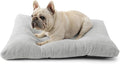 Bedsure Washable Dog Bed Medium Size Dog, Comfort Fluffy Plush Pillow Bed Crate Pad, Non-Slip and Machine Washable Kennel Pet Sleeping Mat, 29"x21", Gray