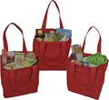 Simple Ecology Organic Cotton Deluxe Reusable Grocery Shopping Bag; Bottle Sleeves, Rigid Bottom Support (UPDATED DESIGN)