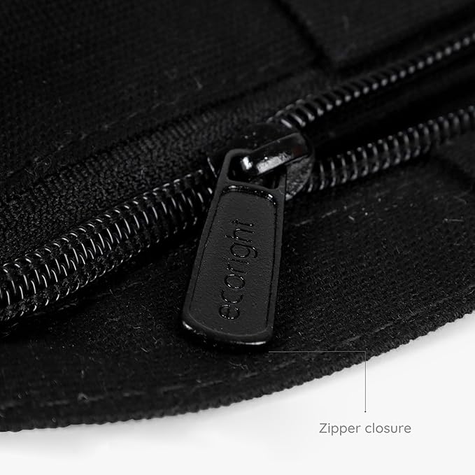 Ecoright Tote Bag for Women with Zipper, Small Tote Bag, Canvas Bag, Reusable Cotton Bag for Beach, Grocery, School & Work