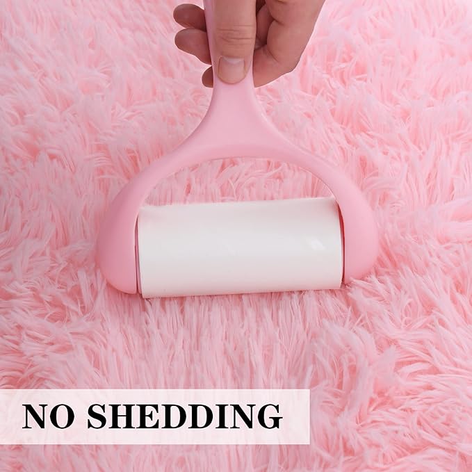 duduta Pink Soft Fluffy Rug 5x8 ft, Shag Fuzzy Plush Rectangle Carpet for Bedroom Nursery Living Room Home Decor