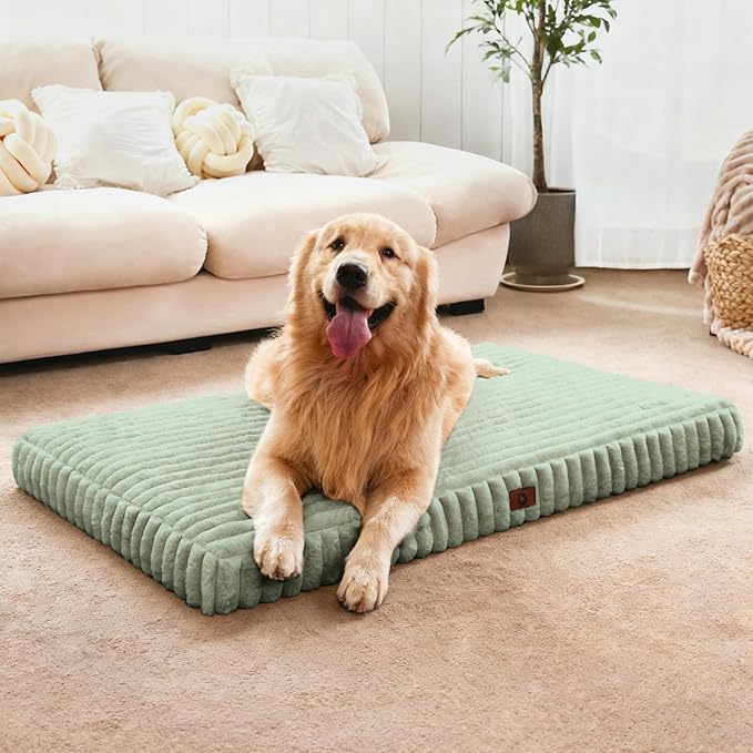 Cozila Dog Beds for Large Sized Dog, Orthopedic Pet Bed with Waterproof Lining, Soft Short Plush Surface & Egg Crate Foam, Machine Washable Pet Bed with Removable Cover & Anti Slip Bottom
