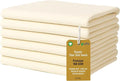 Flour Sack Towels | Tea Towel for Crafts| Kitchen Dish Cotton Blank Towel for Embroidery| Baking Bread Proofing Linen Cover| Thick Absorbent Quick Dry| 6 Pack 28"x28" Natural