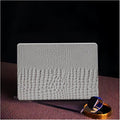 BYCeKe Crocodile Print Case for MacBook Air 13 inch M4 M3 M2 2025-2022 A3240 A3113 A2681,for Mac Air M4 Alligator Snake Textured Leather Glossy Cute Hard Shell&Keyboard Cover for Mac Air 13.6,Grey