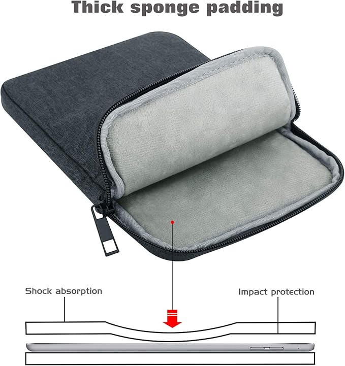MoKo 9-11 Inch Tablet Sleeve Bag Carrying Case Fits New 11inch iPad Air M3, iPad A16 2025, iPad Pro 11 M4, Air 5/4/3, iPad 10/9/8th Gen, Tab S8/S9 11", Space Gray | Carrying Case, Space Gray