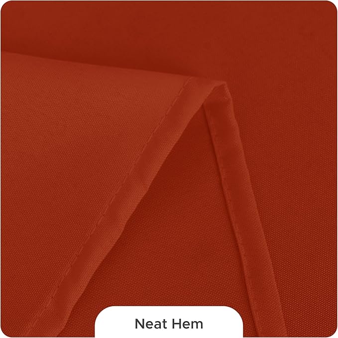 Fitable 8 Pack Rectangle Tablecloths: Stain Resistant Wrinkle Free Fall Table Clothes, Washable Reusable Polyester Table Covers for Wedding Thanksgiving Party Birthday Banquet(Rust, 70x120 inch)