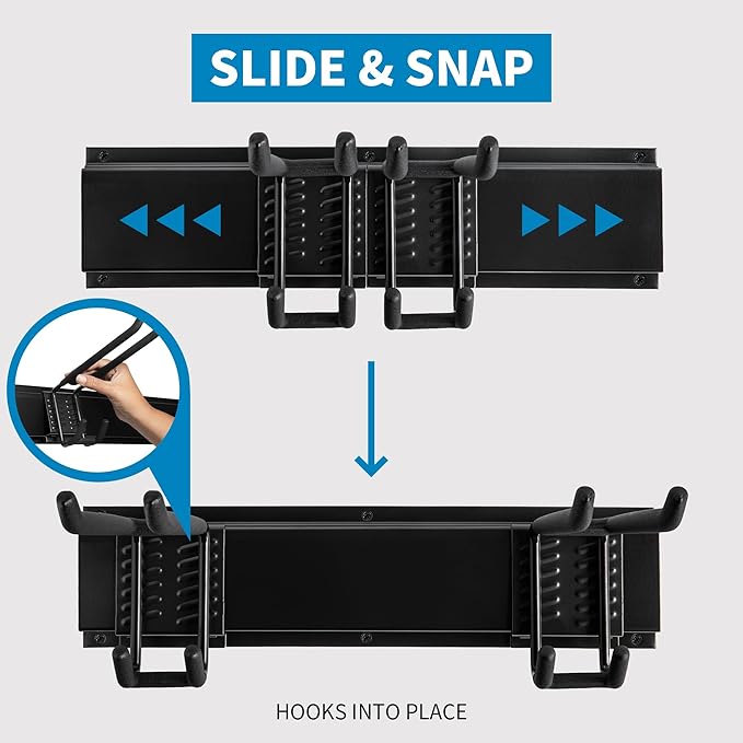 Precision Defined Garage Organizer Wall Mount (48 Inches), Heavy-Duty Tool Racks and Tool Hanger for Shovel and Rake, Garden Organizer with Hangers for Garage Organization, Metal Hanging Rack