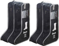 Satisfounder Portable Boot Storage Bags Dust Proof Shoe Bags for Storage,2 Pair Zippered Tall Boots Organizer Protector Bag with Handle for Home and Travel (Black)