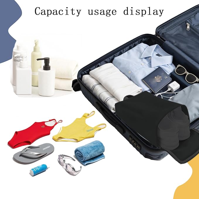 MOGARBRO Shoe Bags for Travel Storage Bag Organizer Bags Travel Accessories Must Haves Shoe Organizer Packing Cubes Beach Swim bag Daily Use Storage Travel Essentials Women Men Black
