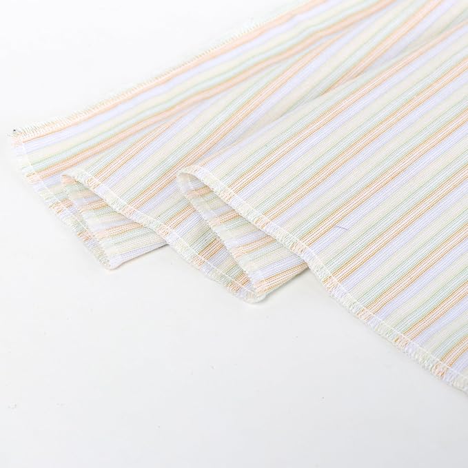 MR. CHUBBYFACE Macaron Striped Dog Bandanas Reversible Triangle Bibs Scarf Accessories for Dogs Cats Pets Orange and Pink S
