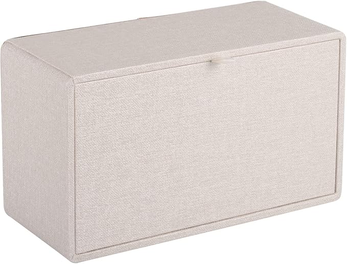XNONE Tissue Box Cover Rectangle Tissue Box Holder PU Leather Facial Organizer with Magnetic Bottom,Decorative Napkin Caddy for Vanity Dresser Night Stand Table Countertop Home Office Car,Beige