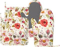 Wildflowers Floral Oven Mitts Pot Holders Set Silicone Heat Resistant Botanical Floral Oven Mitts and Hot Pads Potholders Non-Slip Oven Gloves for Cooking Baking Grilling BBQ