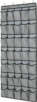 Teikou 35Large Pockets Over The Door Shoe Organizer, Mesh Pockets Shoe Holder Rack, Capacity hanging shoe organizer，door shoe rack With 4 Metal Hook.