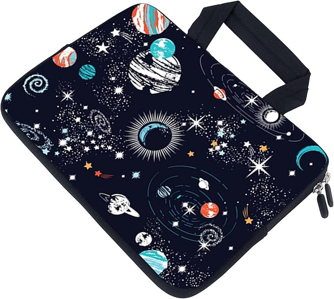 AMARY Laptop Sleeves 11.6" 12" Laptop Handle Bag Neoprene Notebook Carrying Pouch Chromebook Sleeves case Ultrabook Case Tablet Cover Fit Apple MacBook Air HP DELL Lenovo Asus for Men Women (Galaxy)