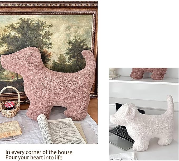 Yooname Animals Shaped Throw Pillow for Bed,Home Decorative Pillows for Bedroom Aesthetic,Soft Dog Pillow for Couch,Handmade Living Room Throw Pillow