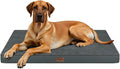 Tail Stories Flat Extra Large Dog Bed, Jumbo Waterproof Dog Bed for Large Dogs, Orthopedic Egg Crate Foam Pet Mat with Removable Washable Cover, Gray