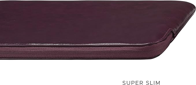 Comfyable Slim Protective Laptop Sleeve Compatible with 13/13.3/14 Inch MacBook Air & MacBook Pro, Mac Travel Case, Laptop Pouch, Slim PU Leather Cover M5/M4/M3/M2/M1 2025-2021, Berry Brown