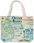 Xplorer Maps Canvas Tote Bag with Handles, Cloth Grocery Shopping Bag, Reusable & Eco-friendly Bag, 100% Cotton, Washable