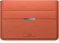 INVZI MacBook Sleeve, Vegan Leather Bag Compatible with 13”/14" MacBook Air, MacBook Pro 14 inch M3 M2 M1 2021-2024, Compact Design with Invisible Stand (Saddle Brown)