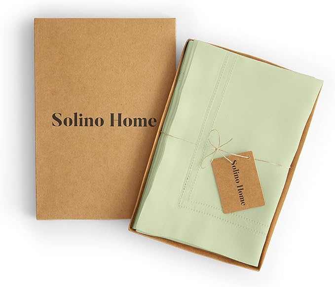 Solino Home Linen Cloth Napkins Set of 4-100% Pure Linen Sage Green Dinner Napkins 20 x 20 Inch for Winter, Spring, St Patricks Day, Easter - Double Hemstitch, Handcrafted and Machine Washable