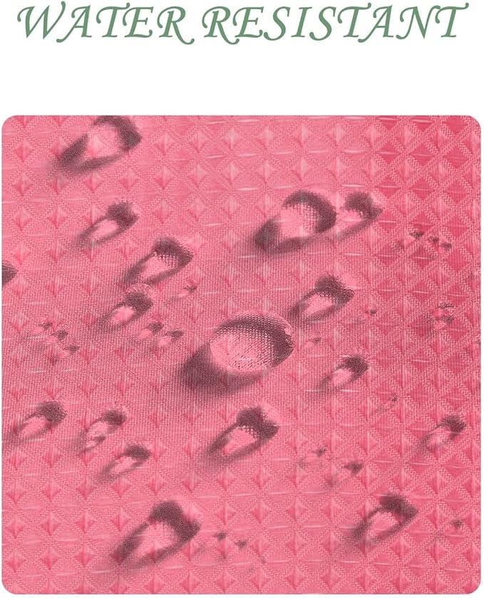 ggaimwf 72x72 Inch Solid Color Shower Curtain for Bathroom Waffle Bath Water Resistant Fabric Curtains Blush Pink Modern Thick Shower Stall Curtain with Metal Hooks