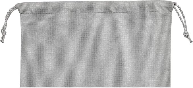 ANIZER 8 PCS 11.8"x17.3" Non-Woven Dustproof Drawstring Bag Travel Shoe Bags Dust Cover Pouch Bag Storage with Visual Window for Handbags Purses Shoes (GREY)