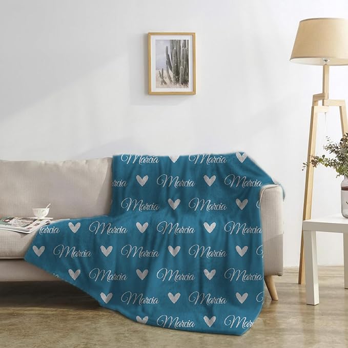 GlisterGlow Personalized Dog Blanket, Customized Pet Blankets with Name Picture, Throw Blanket for Small Medium Large Dog Puppy Cat