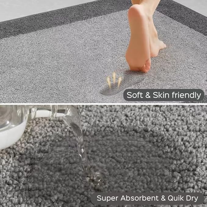 DOMUSTEX Machine Washable Kitchen Rug 32" x 84", Non Slip Kitchen Mat for Floor, Absorbent Entrance Runner Rug for Bedroom, Hallway, Bathroom, Door (Roll Packing)