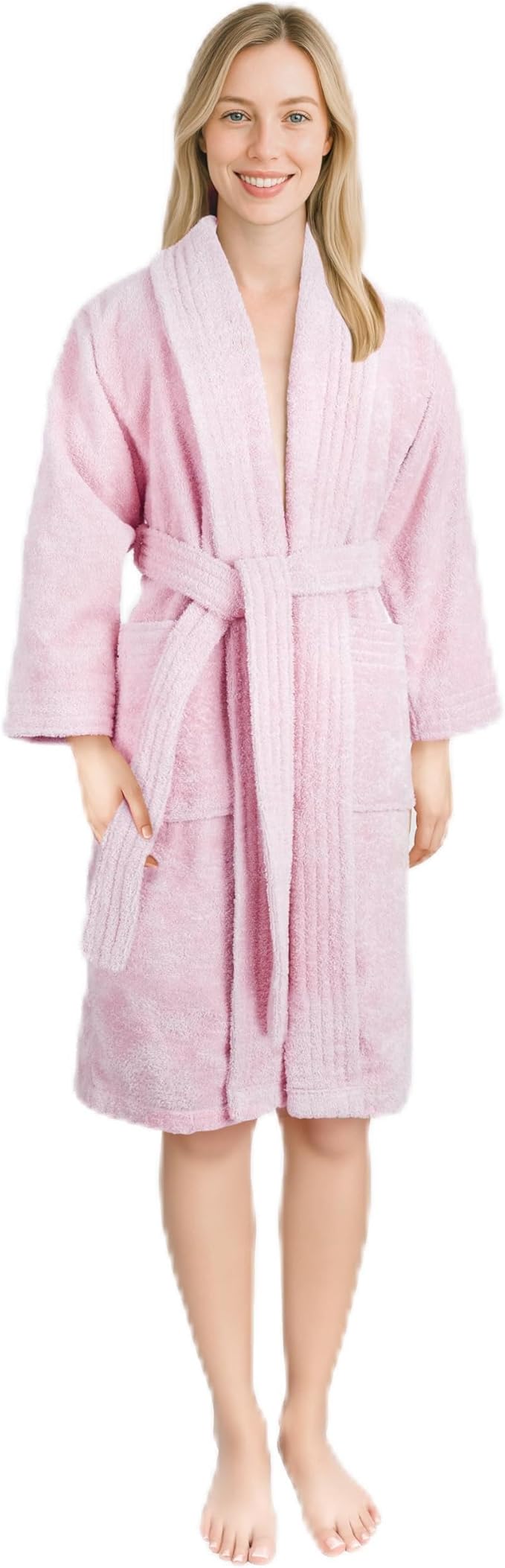 American Soft Linen Women’s 100% Cotton Terry Bathrobe – Soft, Absorbent, Quick Dry Turkish Robes for Women Quality Housecoat