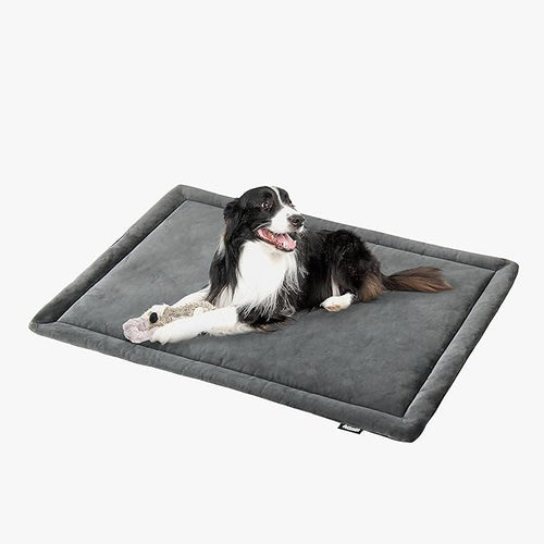 Allisandro Water-Proof Dog Bed, Washable Mat Crate Pad, Durable Pet Beds Soft Dog Mattress, Anti-Slip Kennel Pads for Dogs, Cats and Small Animal, Grey (42 x 28 Inches)