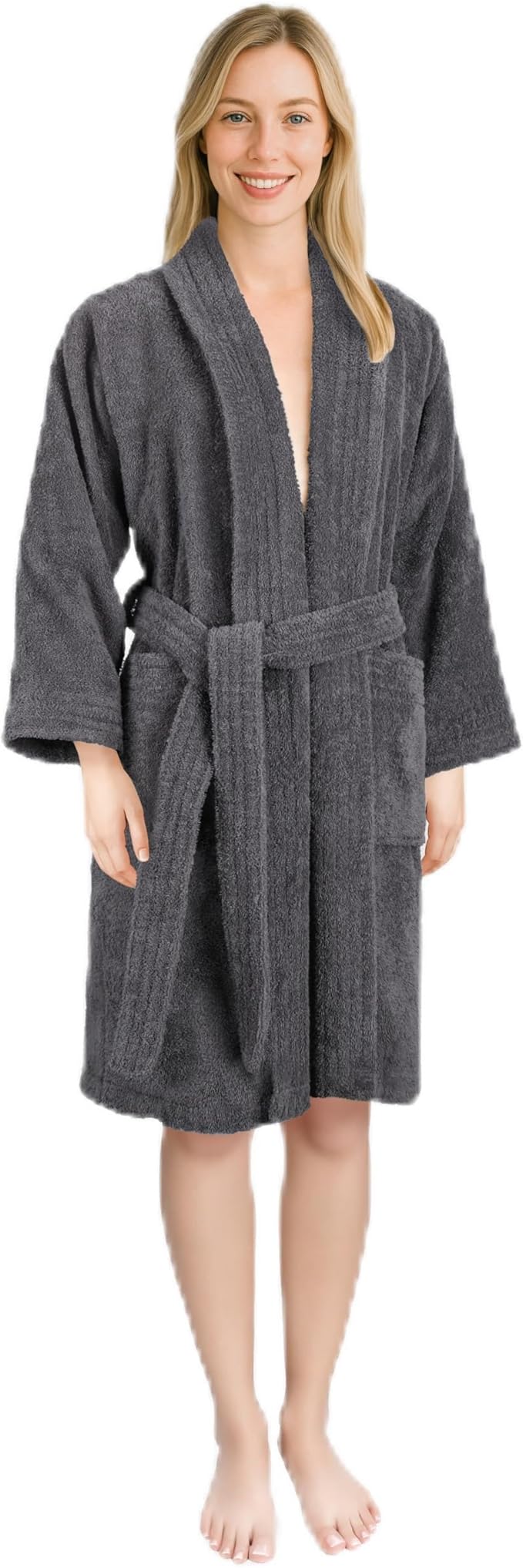 American Soft Linen Women’s 100% Cotton Terry Bathrobe – Soft, Absorbent, Quick Dry Turkish Robes for Women Quality Housecoat