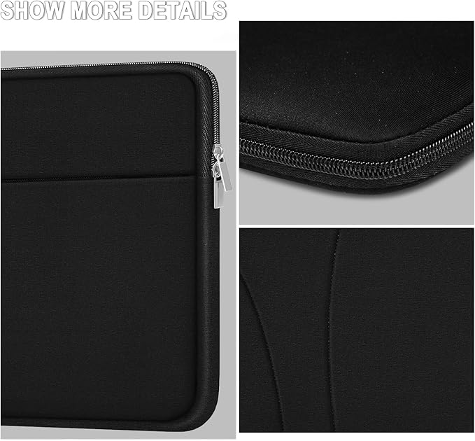 Laptop Sleeve 14 inch, Slim Traveling Laptop Case Cover with Zippered Pocket, Shockproof Protective Carrying Briefcase Computer Bag for 14" MacBook Air/Pro, HP, Dell, Lenovo, Acer, Black