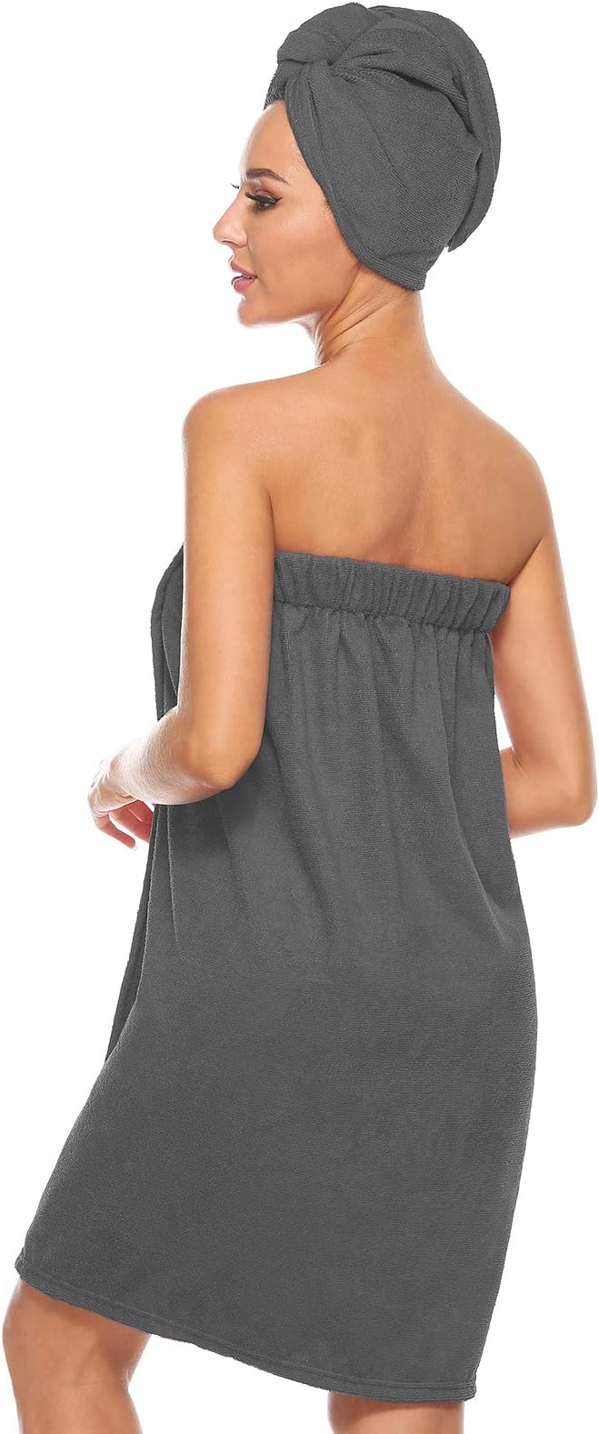 Orrpally Women Shower Wrap Robe Bath Wrap Towel Spa Body Wrap Adjustable Closure Bathrobe