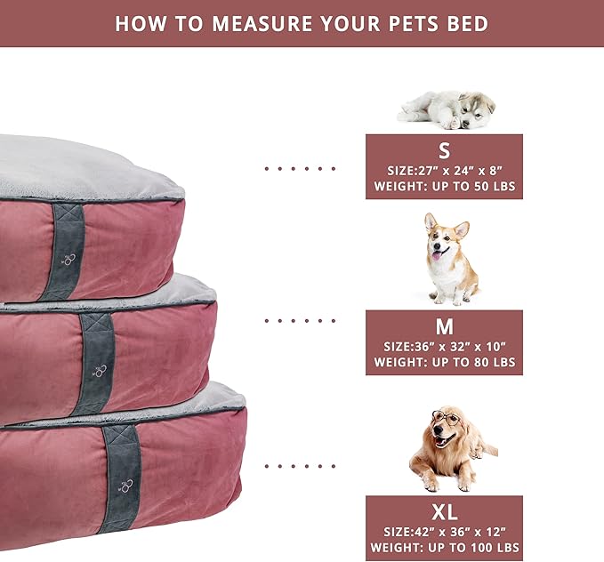 COZY ONE Mia Collection Self-Warming Oval Dog Bed - Ultra-Soft Plush Dream Pet Bed with Removable Velvet Cover - Cozy Dog Beds for Medium Dogs (36x32x10 Inch, Pink) - Made in USA