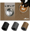 UPAWPIA Pet Food Mat Absorbent Cat Food Mat Dog Mat for Food and Water Quick Dry No Stains Dog Feeding Mat Placemat for Messy Drinkers Cat Food Mats for Indoor Cats Bowl Mat Pet Supplies 17"X28" Brown