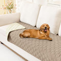Smiry Waterproof Dog Bed Cover Blanket, Soft Reversible Pet Blanket, Washable Leakproof Cats Dogs Couch Cover for Sofa, Couch, Furniture, Plaid (30x70 Inch, Taupe/Beige)
