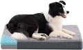 GOHOO PET Orthopedic Memory Foam Dog Bed, Dog Crate Bed for Medium Dogs -Waterproof Pet Bed with Removable Washable Cover, Purple Rabbit Plush Surface, M(29inch,45Lbs)